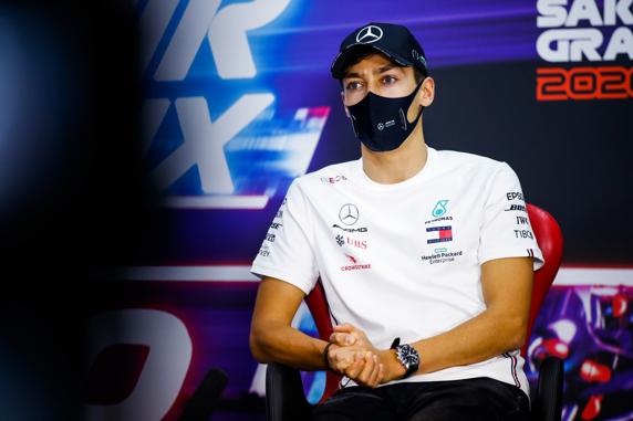George Russell, en la rueda de prensa previa al GP de Sakhir de F1 2020