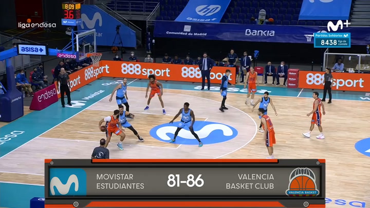 Resumen del Movistar Estudiantes - Valencia Basket (81-86) de la Liga Endesa Resumen del Movistar Estudiantes - Valencia Basket (81-86) de la Liga Endesa