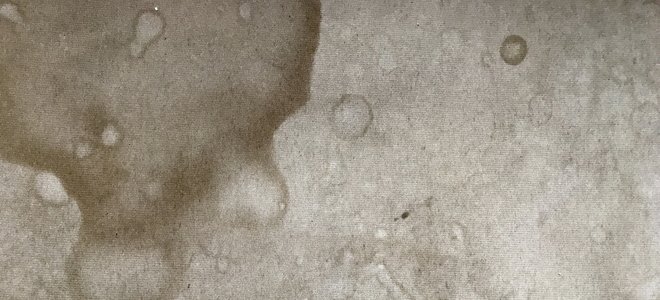 manchas de agua en el sofá