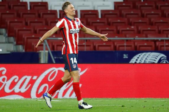 Marcos Llorente, celebrando un gol. EFE