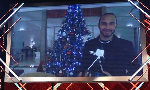Lewis Hamilton durante la conexión de la BBC