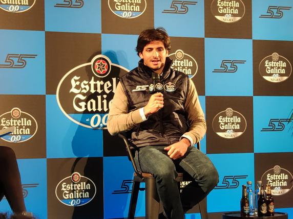 Carlos Sainz, en un evento de karting con la prensa junto a Estrella Galicia 0,0