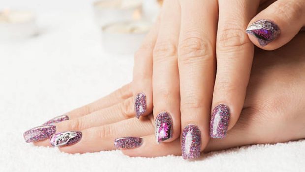 glitter uñas