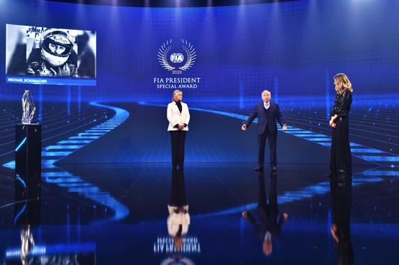 Corinna Schumacher con Jean Todt en la Gala FIA en Ginebra