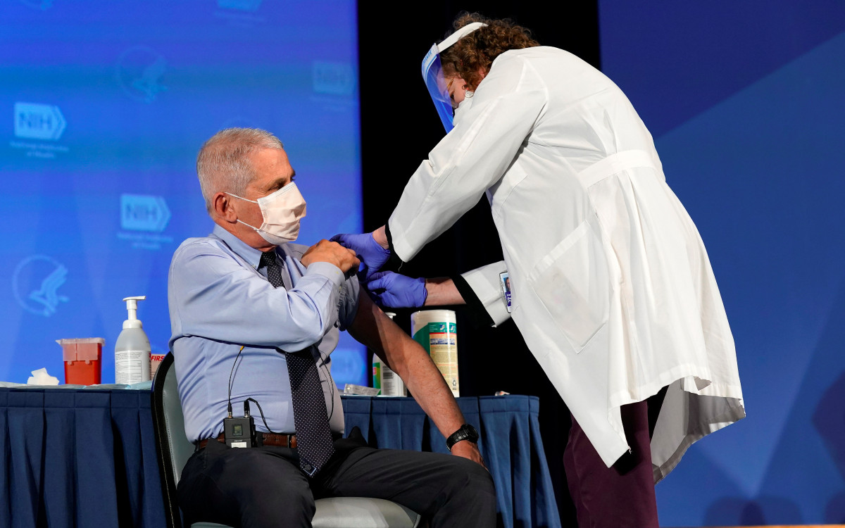 Así se vacunó Fauci contra Covid-19 | Video