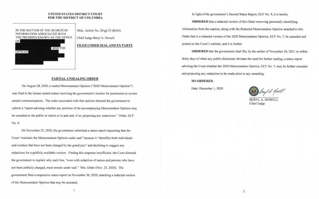 Fiscales de EU investigan un posible esquema de ‘soborno a cambio del indulto’ de la Casa Blanca | Documento