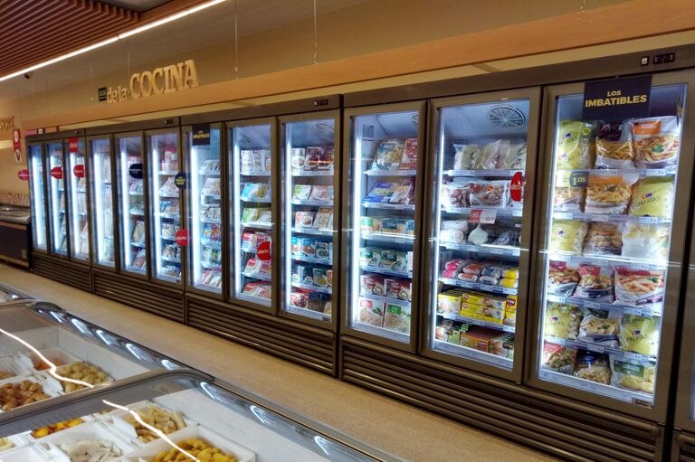 Productos congelados de La Sirena en una de sus tiendas en Madrid.