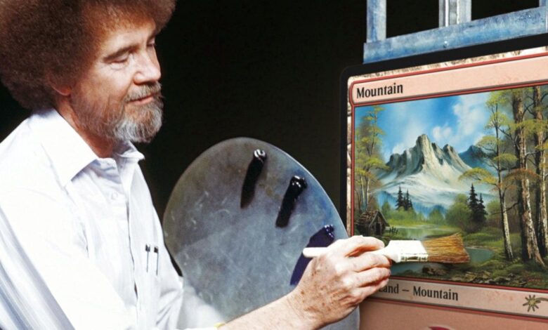 Magic: The Gathering Arena libera 5 cartas de tierra de pintura de Bob Ross