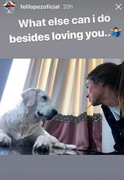 Sandra Gago y su perro, Arce / Instagam