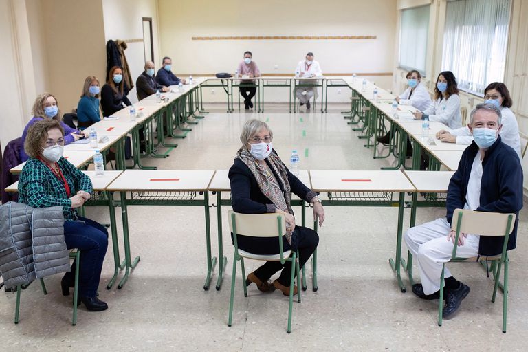 La consejera de Sanidad, Ana Barceló, en su visita al Hospital General de Castelló este martes.