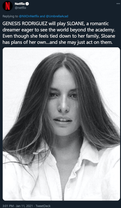 nuevos miembros del reparto academia paraguas temporada 3 academia gorrión génesis rodríguez