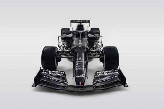 El Alpine A521 de Fernando Alonso con su decoración de invierno