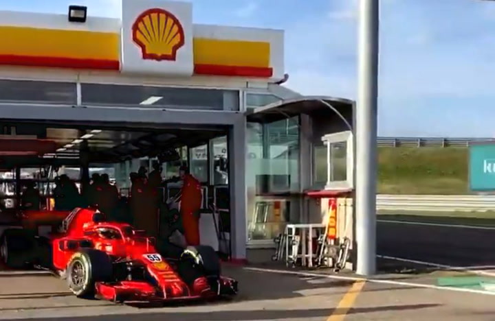 Carlos Sainz ya rueda con su Ferrari en Fiorano Carlos Sainz ya rueda con su Ferrari en Fiorano