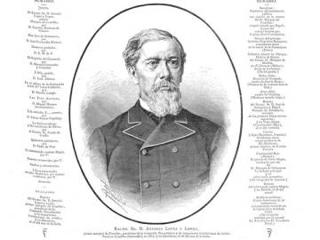 Il·lustració d'Antonio López, marqués de Comillas, a 'La Ilustración española y americana', de la Biblioteca Nacional.