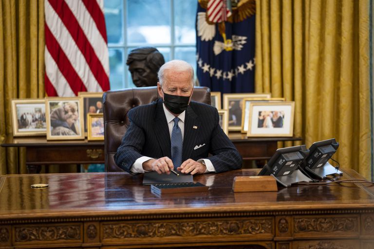 El presidente Joe Biden, este lunes en la Casa Blanca.