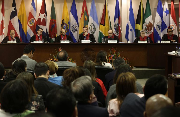 Una sesión de la Corte Interamericana de Derechos Humanos, en 2018.