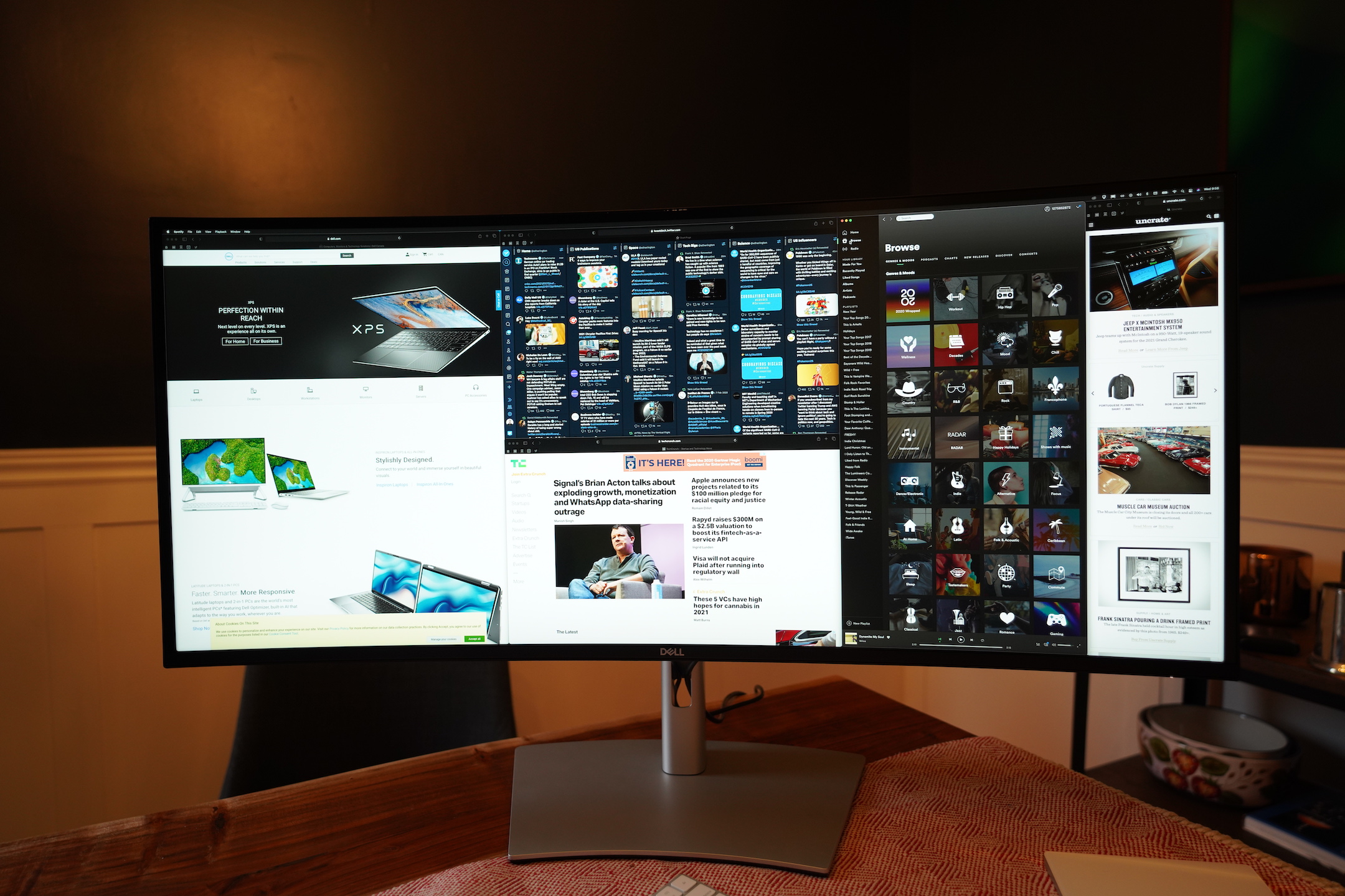 El monitor curvo de 40 pulgadas de Dell es perfecto para un centro de comando de oficina en casa 2 El monitor curvo de 40 pulgadas de Dell es perfecto para un centro de comando de oficina en casa 1