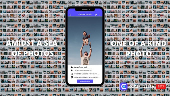 Una captura de pantalla de la aplicación de captura de la aplicación de cámara blockchain de la startup Numbers Protocol de Taiwán