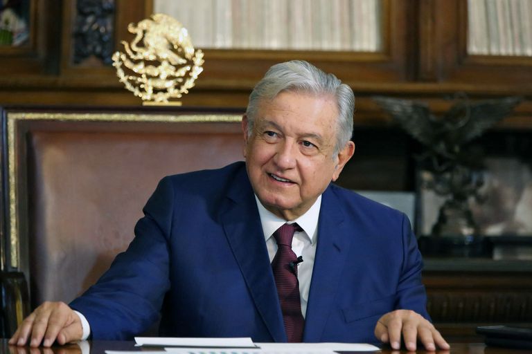 Andrés Manuel Lopez Obrador, en Palacio Nacional en enero de 2021