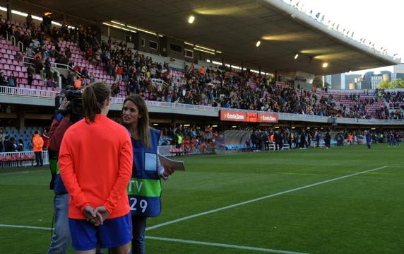 Entrevista previa al partido entre el F.C. Barcelona y Paris Saint Germain de la Champions League