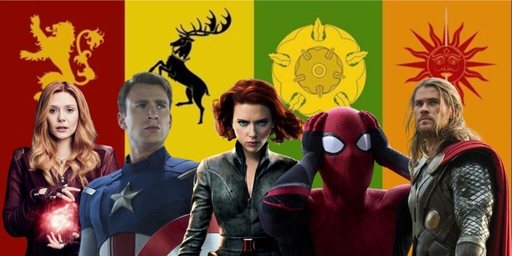 MCU: Personajes de los Vengadores, clasificados en sus casas de Juego de Tronos