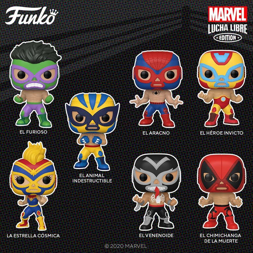 funko-lucha-libre-marvel-pops