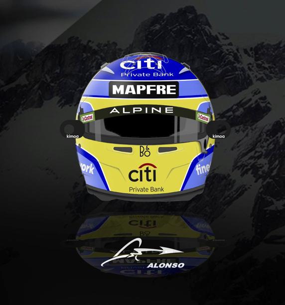 El nuevo casco de Fernando Alonso para 2021 en la Fórmula 1