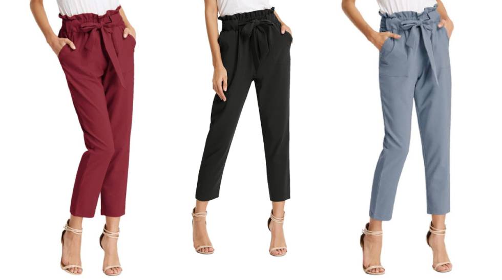 pantalones largos, pantalones largos mujer, pantalones chica, pantalones largos anchos mujer, pantalones holgados mujer, pantalones cintura alta, pantalones de cintura alta, pantalon casual mujer
