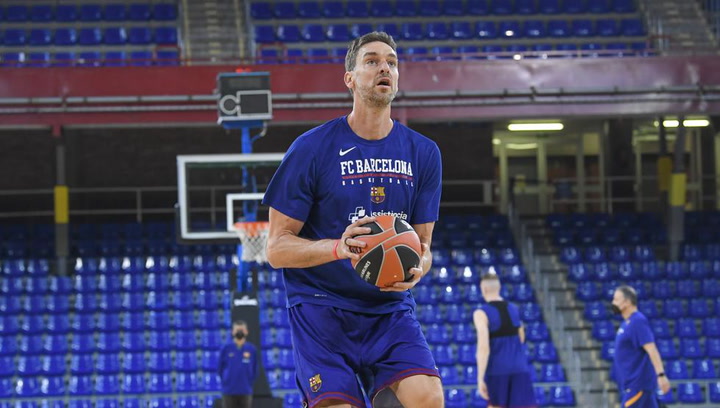Pau Gasol ya se entrena en el Palau
