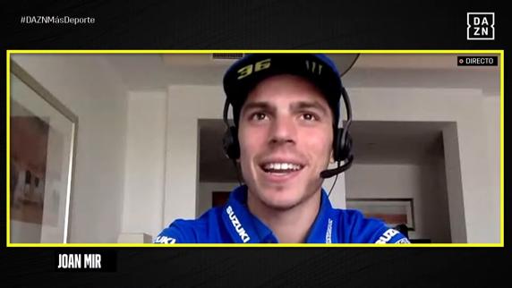 Joan Mir entra telemáticamente en el evento DAZN