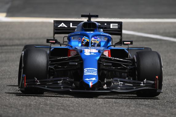 Fernando Alonso, en los test de F1 2021