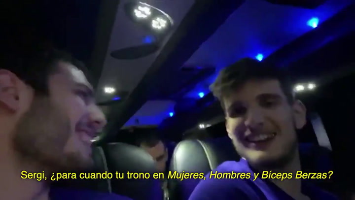 Buen rollo en el Barça de baloncesto antes de jugar contra el Alba Berlín