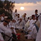 Peregrinación de la comunidad samaritana para la celebración de la 'Fiesta de los Tabernáculos' o Sucon en el monte Gerizim, lugar sagrado para este grupo religioso, cerca de la ciudad cisjordana de Nablús. Los samaritanos son descendientes de las 12 tribus de Israel, judíos que no fueron deportados cuando los asirios conquistaron esta tierra en el siglo octavo antes de Cristo.