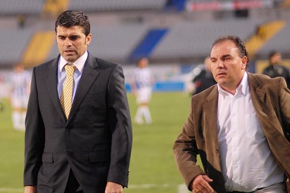Javier Vidales junto a Juanito cuando trabajo en Las Palmas