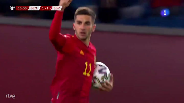 Ferran empata para España ante Georgia a pase de Jordi Alba