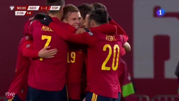 Un gol de Olmo en el 92’ le da el triunfo a España en Georgia