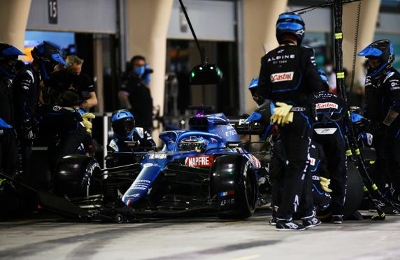 Fernando Alonso, en el GP de Bahrein de F1 2021