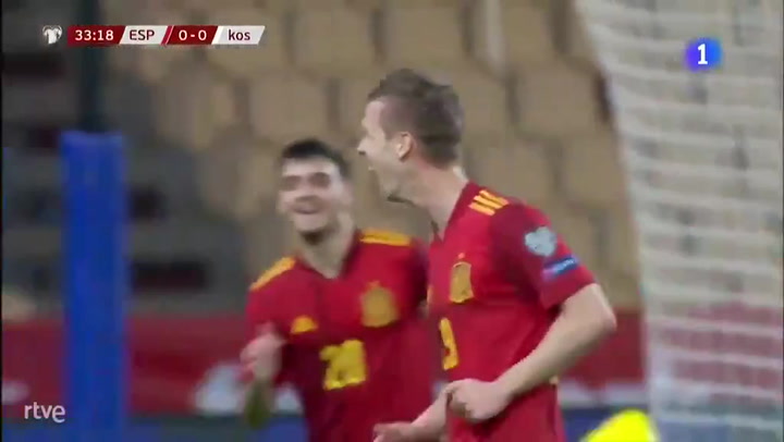 Golazo de Dani Olmo para adelantar a España ante Kosovo