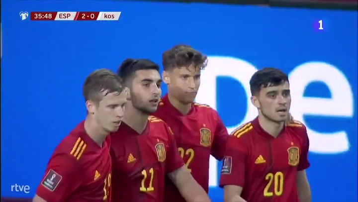 Pedri asiste a Ferran en el 2-0 de España a Kosovo