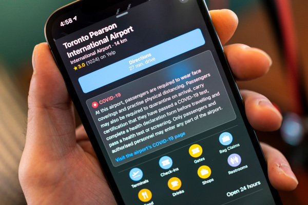 Apple Maps agrega guía de viaje COVID-19 para más de 300 aeropuertos en todo el mundo
