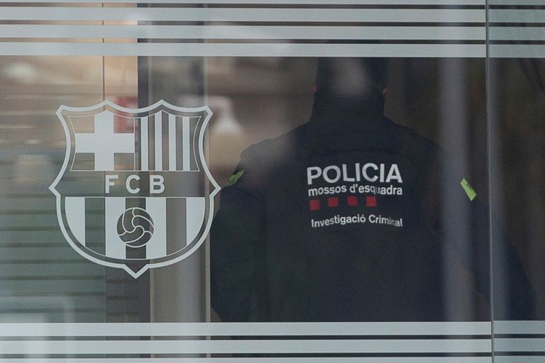 Registro en las oficinas del Barça.