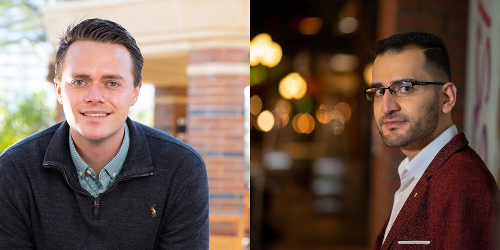 Los fundadores de CourseKey, Luke Sophinos (izquierda) y Faddee Kannah (derecha)