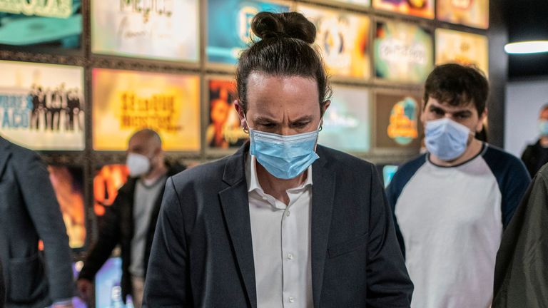 El líder de Podemos, Pablo Iglesias, este lunes.