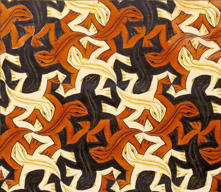 'Lagartos' de M. C. Escher.
