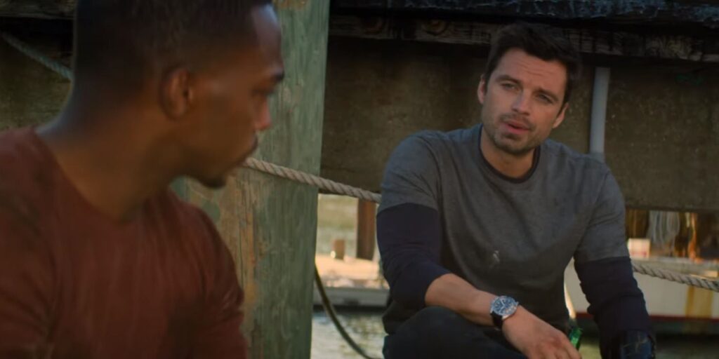 El spot televisivo de Falcon & Winter Soldier ve a Bucky coqueteando con la hermana de Sam