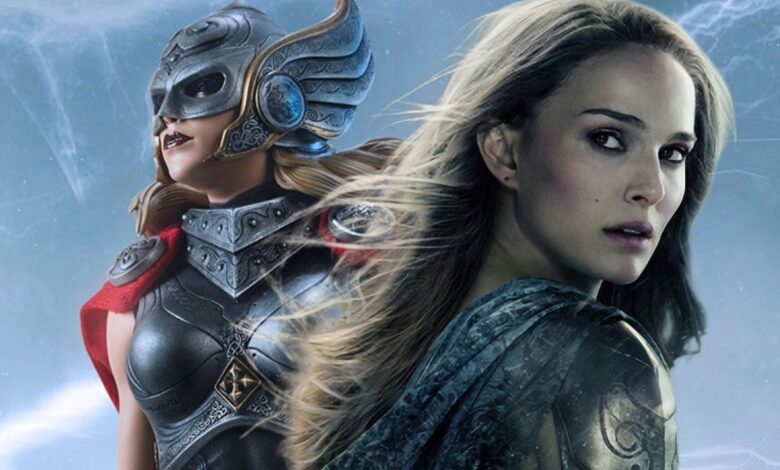 Imagen del set de Love & Thunder muestra los brazos tonificados de Thor de Natalie Portman