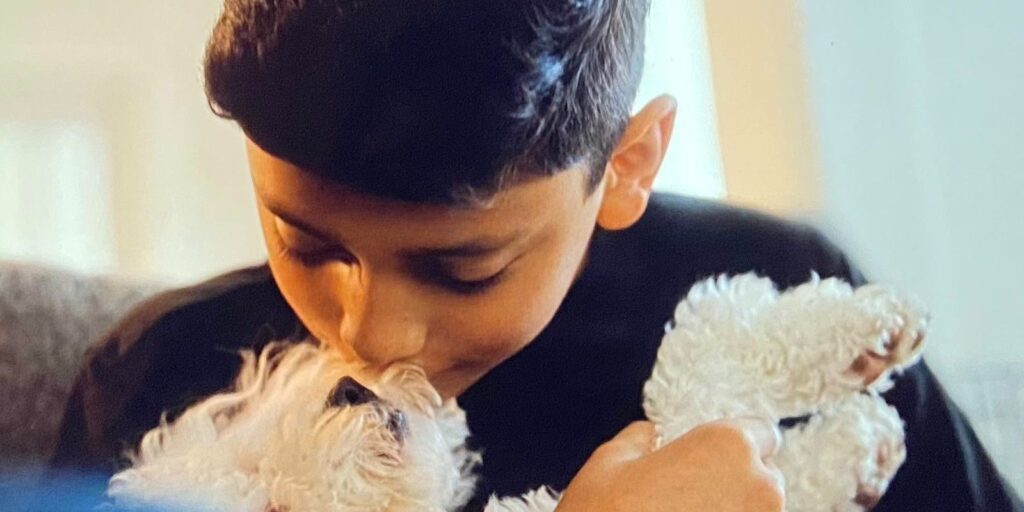 Intervención canina: raza, edad, personalidad y trucos del cielo de Andrew's Dog