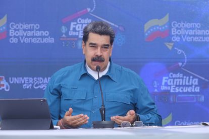 Nicolás Maduro, durante una rueda de prensa en el Palacio de Miraflores.
