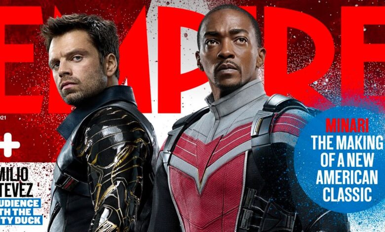 La portada de la revista Falcon & Winter Soldier muestra un primer plano del disfraz de Sam