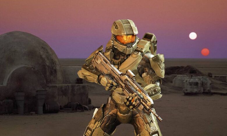 La puesta de sol binaria de Tatooine de Star Wars reconstruida en Halo 5 |